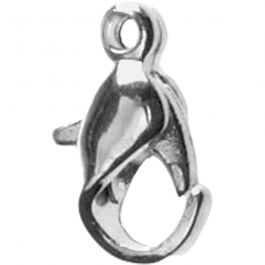 Karabijnhaken, L: 10 mm, verzilverd, 10 stuk/ 1 doos [HOB-600120]