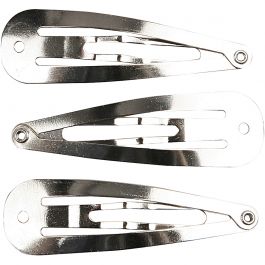 Haarspeld, L: 45 mm, B: 14 mm, verzilverd, 10 stuk/ 1 doos [HOB-600991]