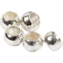 Knijpkralen, d 2 mm, zilver, 1000 stuk/ 1 doos [HOB-60104]