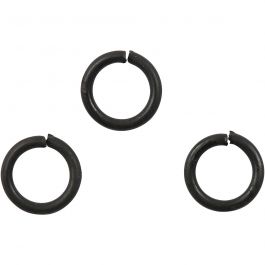 Ringen, afm 7 mm, dikte 1 mm, zwart, 50 stuk/ 1 doos [HOB-60591]