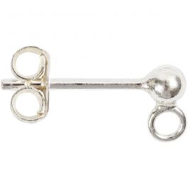 Oorsteker, L: 13 mm, zilver, 10 stuk/ 1 doos [HOB-60844]