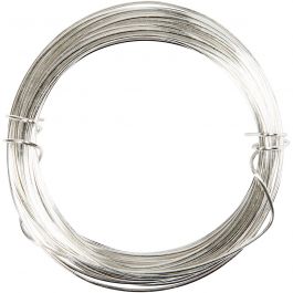 Verzilverd draad, dikte 0,8 mm, verzilverd, 6 m/ 1 rol [HOB-61008]