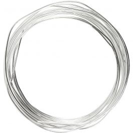 Verzilverd draad, dikte 1,2 mm, verzilverd, 3 m/ 1 rol [HOB-61012]