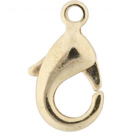 Karabijnhaken, L: 10,1 mm, verguld, 5 stuk/ 1 doos [HOB-61049]