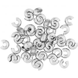 Metalen hoes, d 5 mm, verzilverd, 500 stuk/ 1 doos [HOB-61061]