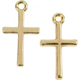 Hanger, afm 10x18 mm, verguld, 20 stuk/ 1 doos [HOB-61075]