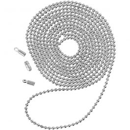 Balletjesketting, d 1,5 mm, verzilverd, 1 m/ 1 doos [HOB-61243]