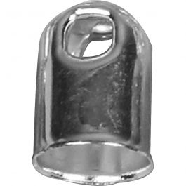 Eindkap, d 6 mm, verzilverd, 6 stuk/ 1 doos [HOB-613050]