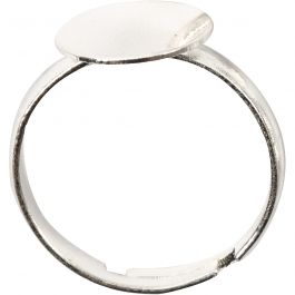 Ring voor de vinger, verzilverd, 15stuk/ 1 doos [HOB-61311]
