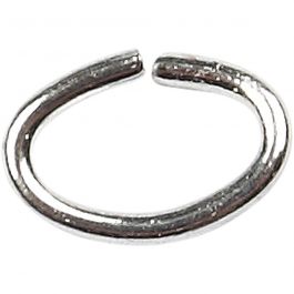 Ring, ovaal, dikte 0,7 mm, verzilverd, 50 stuk/ 1 doos [HOB-613750]