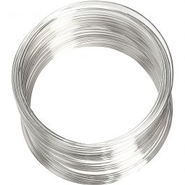 Memory Wire, d 6 cm, dikte 0,8 mm, verzilverd, 1 stuk [HOB-61503]