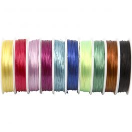 Elastisch koord, dikte 1 mm, diverse kleuren, 10x25 m/ 1 doos [HOB-61536]
