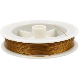 Sieradendraad, goud, dikte 0,38 mm, 100 m/ 1 rol [HOB-61584]