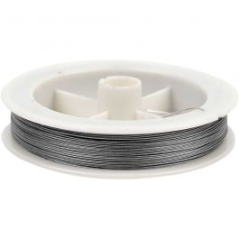 Sieradendraad, dikte 0,38 mm, zilver, 100 m/ 1 rol [HOB-61586]