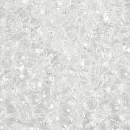 Facet Kralen, afm 3x4 mm, gatgrootte 0,8 mm, kristal, 100 stuk/ 1 doos [HOB-61665]