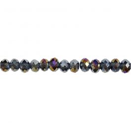Facet kralen, afm 5x6 mm, gatgrootte 1 mm, blauw, 100 stuk/ 1 doos [HOB-61667]