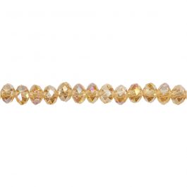 Facet kralen, topaz, afm 5x6 mm, gatgrootte 1 mm, 100 stuk/ 1 doos [HOB-61668]