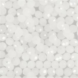 Facet kralen, afm 3x4 mm, gatgrootte 0,8 mm, mat, 100 stuk/ 1 doos [HOB-61682]