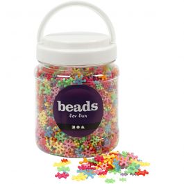 Figuur Kralen, d 7-13,5 mm, gatgrootte 2 mm, diverse kleuren, 270 gr, 700 ml/ 1 Doosje [HOB-61761]