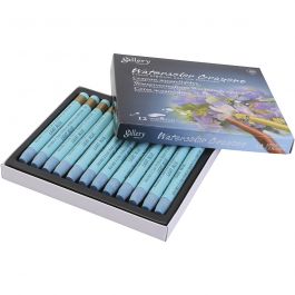 Aquarelkrijt, lichtblauw, 12 stuk/ 1 doos [HOB-427352]