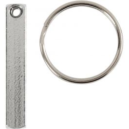 Sleutelhanger Set, afm 40x5 mm, 6 stuk/ 1 doos [HOB-67544]