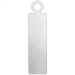 Metalen label, langwerpig, afm 20x5 mm, gatgrootte 1,9 mm, dikte 1,3 mm, aluminium, 20 stuk/ 1 doos [HOB-67582]