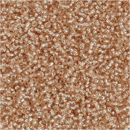 Rocailles, d 1,7 mm, afm 15/0, gatgrootte 0,5-0,8 mm, peach, 25 gr/ 1 doos [HOB-686750]