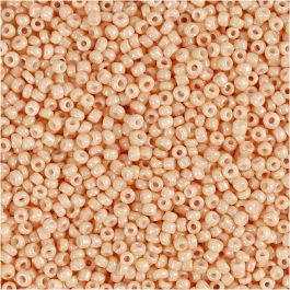 Rocailles, d 1,7 mm, afm 15/0, gatgrootte 0,5-0,8 mm, light peach, 25 gr/ 1 doos [HOB-686780]
