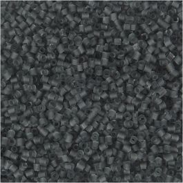 Rocailles 2-cut, d 1,7 mm, afm 15/0, gatgrootte 0,5 mm, transparant grijs, 25 gr/ 1 doos [HOB-687800]