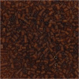 Rocailles 2-cut, d 1,7 mm, afm 15/0, gatgrootte 0,5 mm, bruin, 25 gr/ 1 doos [HOB-687810]
