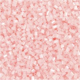 Rocailles 2-cut, d 1,7 mm, afm 15/0, gatgrootte 0,5 mm, transparant roze, 25 gr/ 1 doos [HOB-687820]