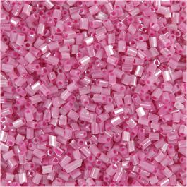 Rocailles 2-cut, d 1,7 mm, afm 15/0, gatgrootte 0,5 mm, roze, 25 gr/ 1 doos [HOB-687830]