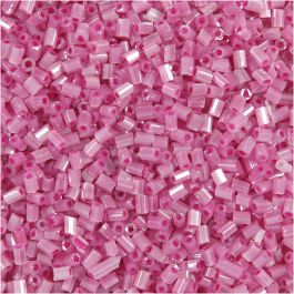 Rocailles 2-cut, d 1,7 mm, afm 15/0, gatgrootte 0,5 mm, roze, 500 gr/ 1 zak [HOB-68783]