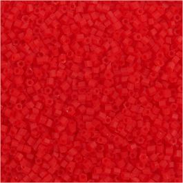 Rocailles 2-cut, d 1,7 mm, afm 15/0, gatgrootte 0,5 mm, transparant rood, 25 gr/ 1 doos [HOB-687870]
