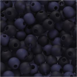 Plastic Kralen, d 6 mm, gatgrootte 2 mm, blauw, 40 gr/ 1 doos [HOB-69593]