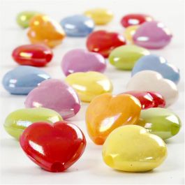 Hart kralen, afm 25x15 mm, gatgrootte 3 mm, 70 gr, 125 ml/ 1 doos [HOB-697020]