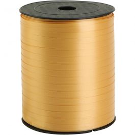 Cadeaulint, B: 5 mm, goud, 400 m/ 1 rol [HOB-557489]