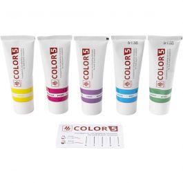 Zeepverf, diverse kleuren, 5x30gr/ 1 doos [HOB-70042]