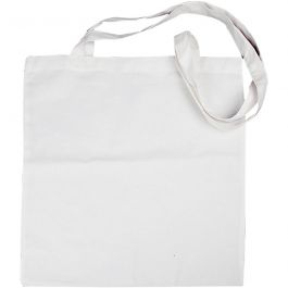 Tas met lang hengsel, afm 38x42 cm, 130 gr, wit, 20 stuk/ 1 doos [HOB-706169]