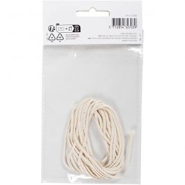 Lont, Geschikt voor dompelkaarsen (dia. 15-22 mm) en gegoten kaarsen (dia. 40-60 mm), 100 gr, 3 m/ 1 doos [HOB-733181]