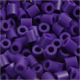 Strijkkralen, afm 5x5 mm, gatgrootte 2,5 mm, medium, donkerpaars (32234), 1100 stuk/ 1 doos [HOB-751110]