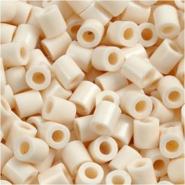 Strijkkralen, afm 5x5 mm, gatgrootte 2,5 mm, medium, lichtbeige (32251), 1100 stuk/ 1 doos [HOB-751120]