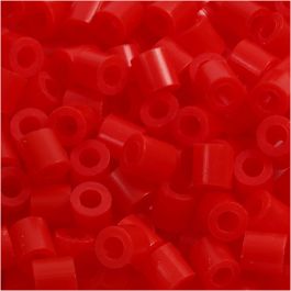 Strijkkralen, afm 5x5 mm, gatgrootte 2,5 mm, medium, lichtrood (32225), 1100 stuk/ 1 doos [HOB-751190]