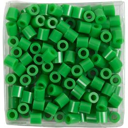 Strijkkralen, afm 5x5 mm, gatgrootte 2,5 mm, medium, groen (32230), 1100 stuk/ 1 doos [HOB-751380]
