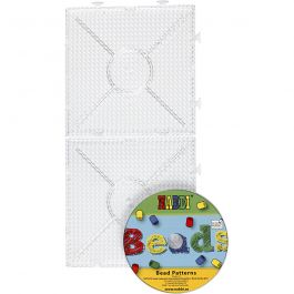 Onderplaat, groot vierkant, afm 15x15 cm, medium, helder, 2 stuk/ 1 doos [HOB-75309]