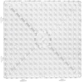 Onderplaat, groot vierkant, afm 15x15 cm, JUMBO, helder, 1 stuk [HOB-75322]