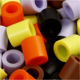 Strijkkralen, afm 10x10 mm, gatgrootte 5,5 mm, JUMBO, herfst mix, 2450 div/ 1 emmer [HOB-753533]