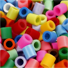 Strijkkralen, afm 10x10 mm, gatgrootte 5,5 mm, JUMBO, extra kleuren, 550 div/ 1 doos [HOB-753544]