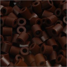Foto kralen, afm 5x5 mm, gatgrootte 2,5 mm, medium, bruin (3), 1100 stuk/ 1 doos [HOB-755030]