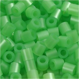 Foto kralen, afm 5x5 mm, gatgrootte 2,5 mm, medium, groen parelmoer (22), 6000 stuk/ 1 doos [HOB-75522]